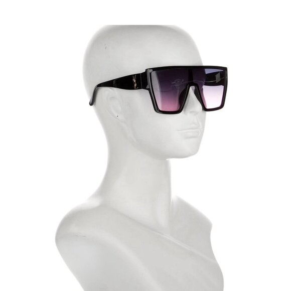 Saint Laurent Authentic Black Shield Oversized Sunglasses 686788 - Picture 4 of 9